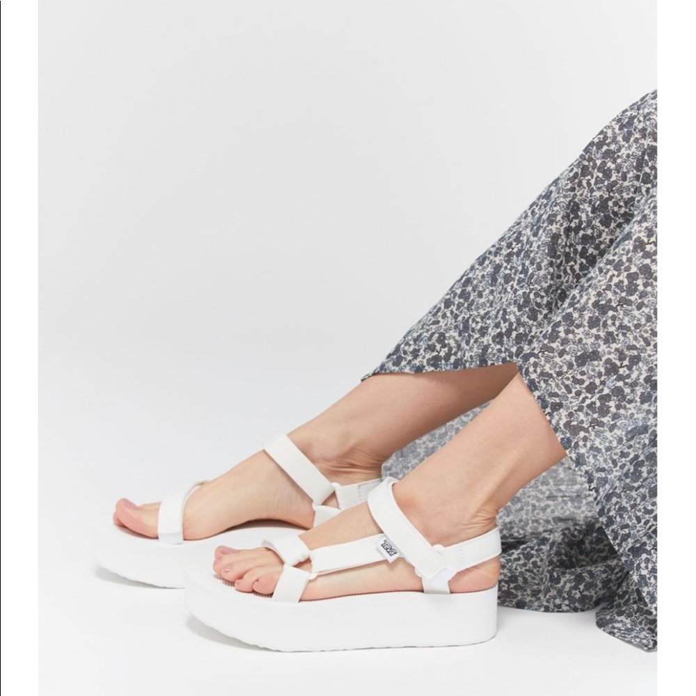 White platform tevas